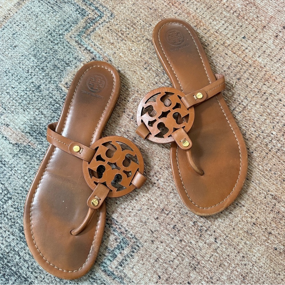 Tory Burch Brown Leather Sandals sz 9